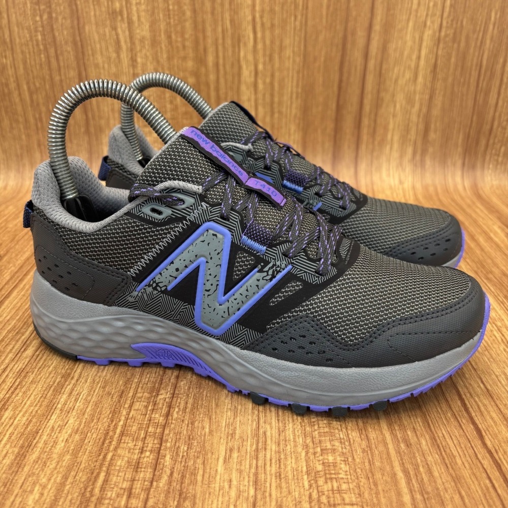 New Balance 410v8 Trail Running Shoes Womens 6 Grey‎ Blue Purple WT410LQ8 NEW